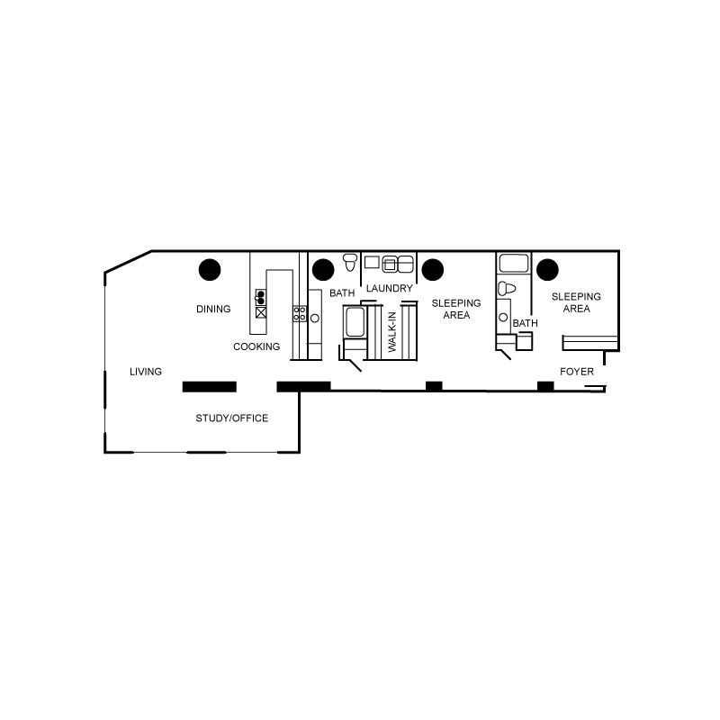 Floor plan layout diagram for c22